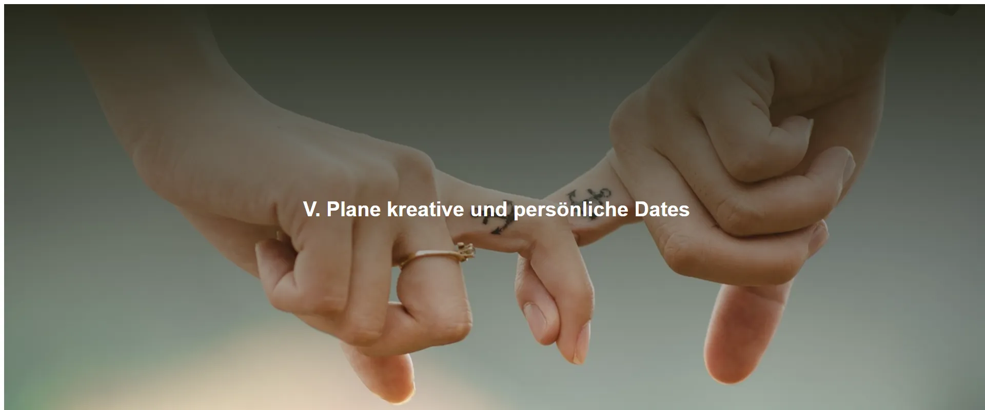 Plane kreative und persönliche Dates