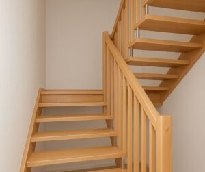 L-förmige Holztreppen